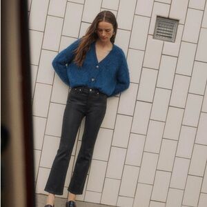 Madewell Kick Out Coated Crop Jeans NWT